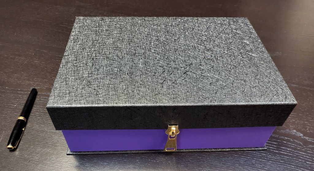 6475-Cutie mov cu piele si fermoar 300x210x100-3