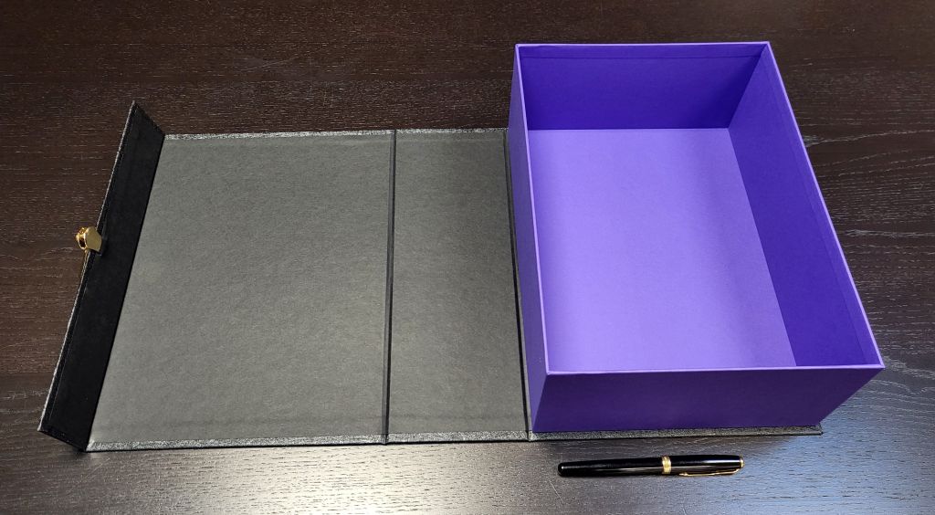 6475-Cutie mov cu piele si fermoar 300x210x100-4