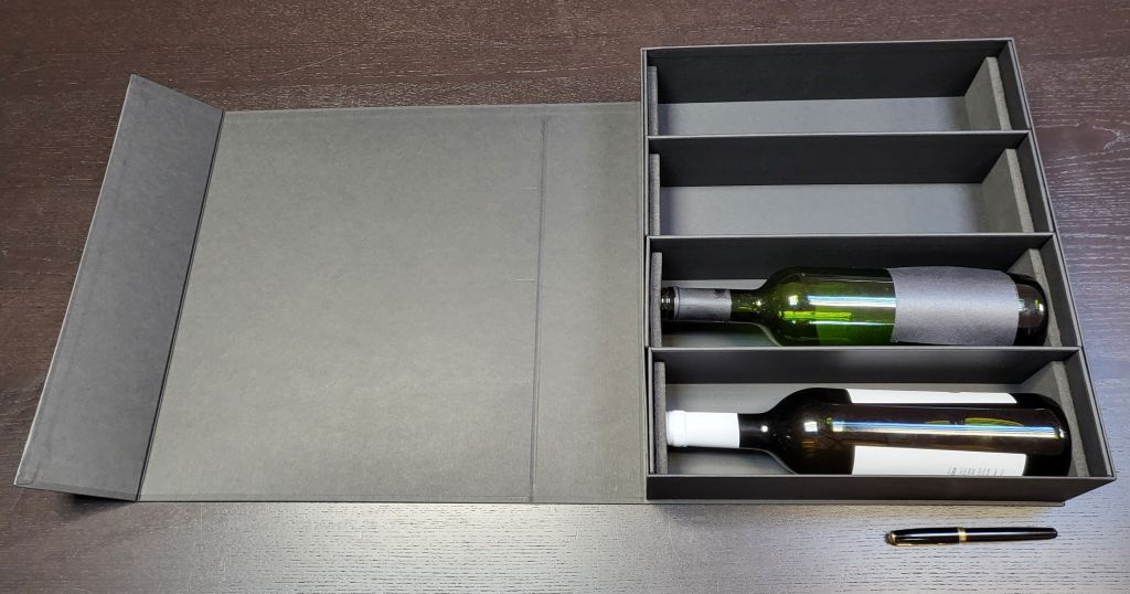 6478-Cutie 340x400x90mm cu separatoare separator mucava si burete pt sticle vin-3